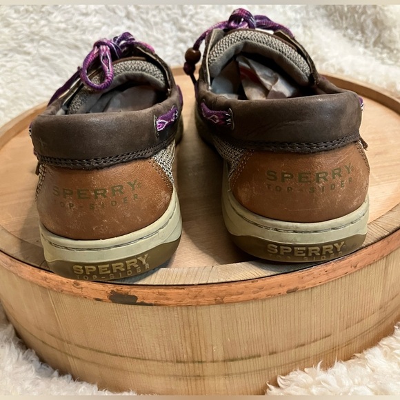 Sperry Tan and Brown Boat Shoes Top Siders Flats Comfortable Loafers Size 9.5 - Picture 5 of 9